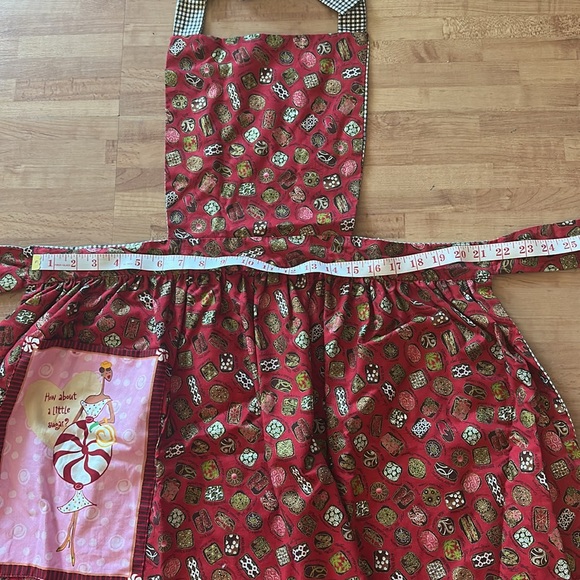 NEW Pinafore Apron Hostess Novelty Reversible Cottage Core Custom Made Sz L - Picture 13 of 16